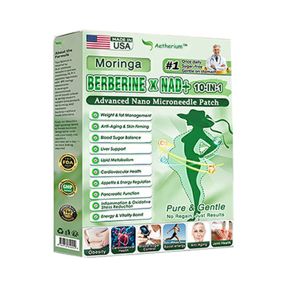 ⚡Official Store | 🍋 Aetherium™ Moringa & Berberine 10-IN-1 Advanced Nano Microneedle Patch (Once Daily, visible changes in 7 days) ✅ Obesity, Diabetes, Sleep Apnea, And Joint Issues